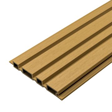 Premium Asymmetrisch WPC Fassadenlamellen Eiche – 2,9 m