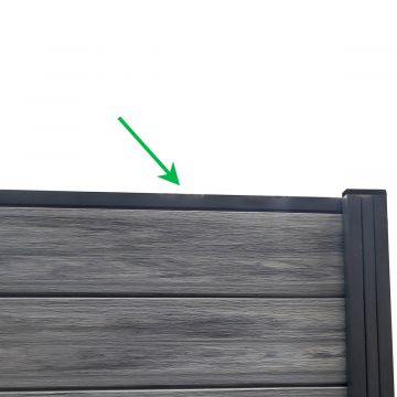 Listwa pozioma górna do ogrodzenia Antracyt – dł. 1,8 m