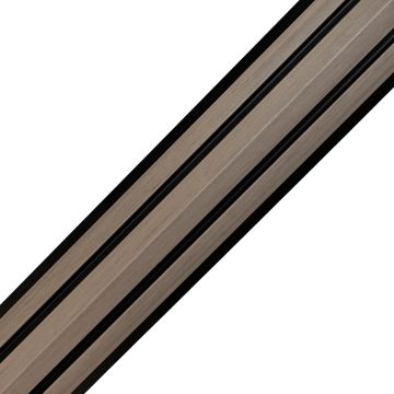 WPC Lamellen Eckbrett DUO Antique / Schwarz – 2,9 m