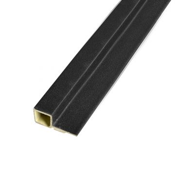 Listwa Lamelowa Zakończeniowa Czarny Brokat 2,4 x 4,3 cm – dł. 2,7 m