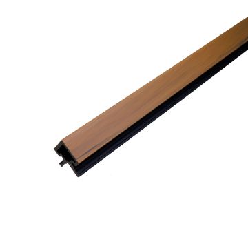 WPC Eckleiste Lamellen Premium Goldene Eiche / Schwarz 36,5 mm – 2,9 m