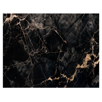 Wandpaneel XXL Portoro Schwarz Glänzend 120 x 280 cm 3 mm – 3er Satz (ABC)