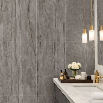 SPC Wandpaneel Stein Monza Schwarz Matt 60 x 120 cm 4 mm