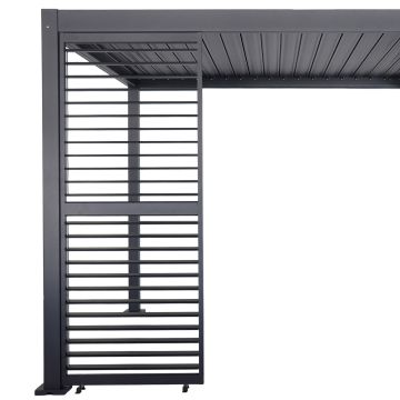 Verstellbares horizontales Lamellenpaneel für Gartenpergola Anthrazit