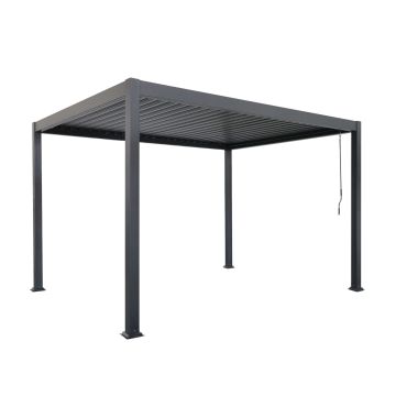 Aluminium Gartenpergola mit verstellbarem Dach Anthrazit 3 x 4 m