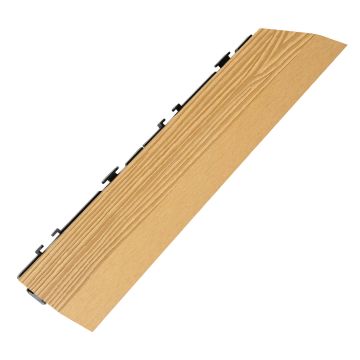 WPC Terrassenfliese 3D Rechte Ecke Honig Teak