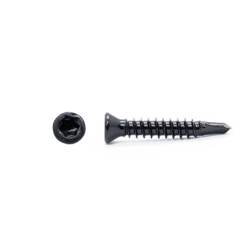 Selbstbohrende Schraube 4 x 25 mm aus Edelstahl Schwarz – 200 Stück