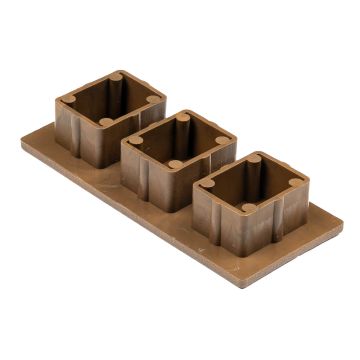 Endkappe für Lamellenprofil Dekorativ Premium Teak 9 x 4 cm