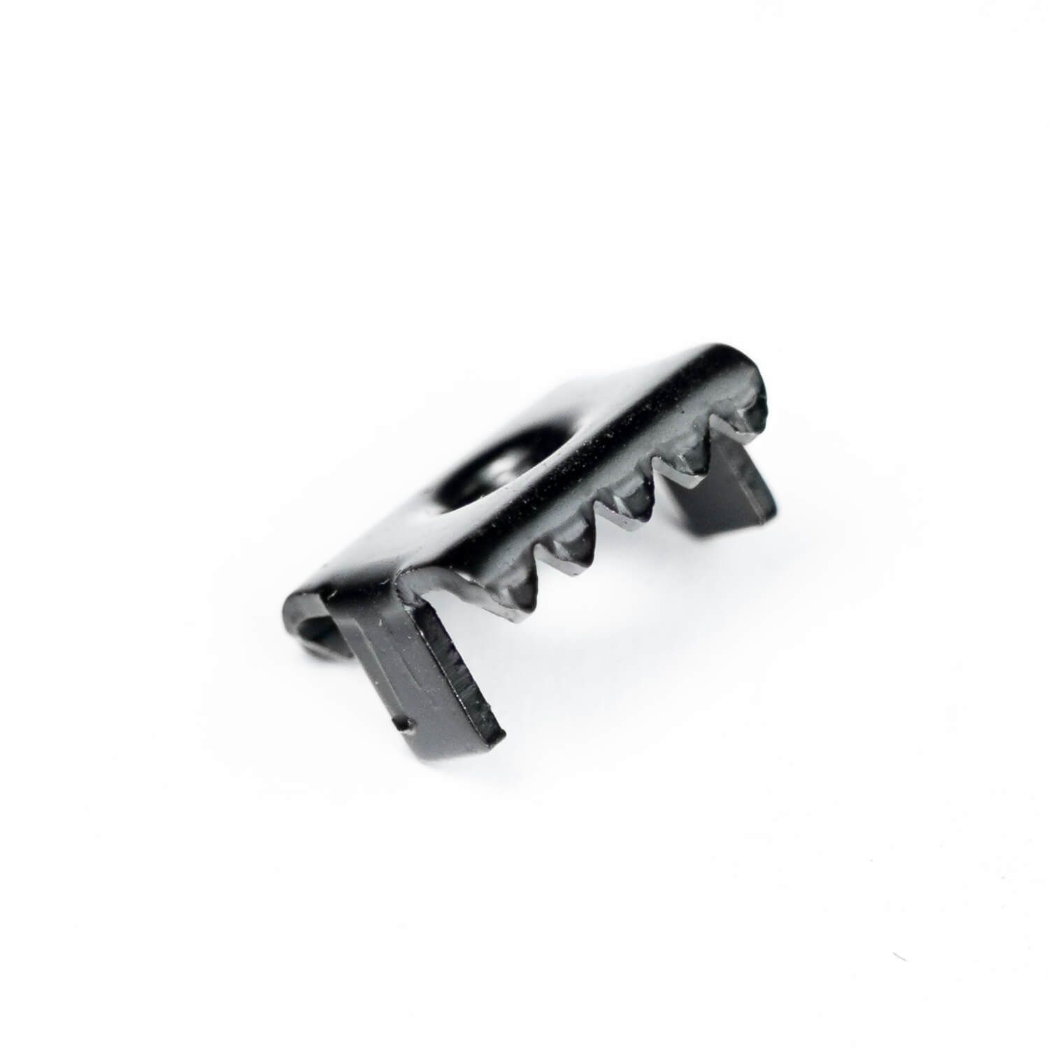 Doppelter Sicherungsclip U-2 aus Edelstahl + Schraube (schwarz)