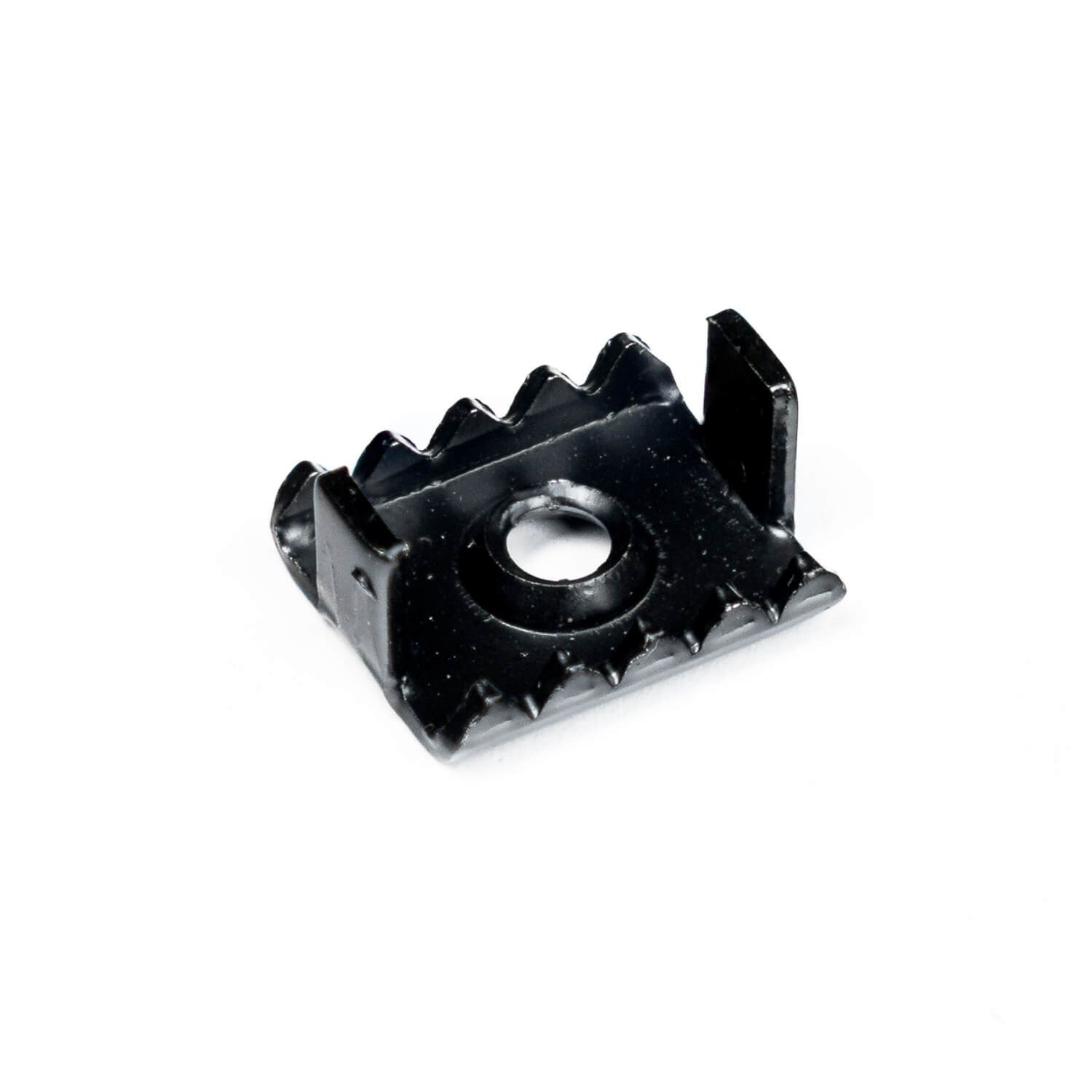 Doppelter Sicherungsclip U-2 aus Edelstahl + Schraube (schwarz)