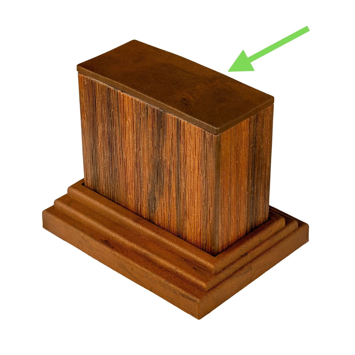 Endkappe für Lamellenprofil Dekorativ Premium Teak 9 x 4 cm Endkappe für Lamellenprofil Dekorativ Premium Teak 9 x 4 cm