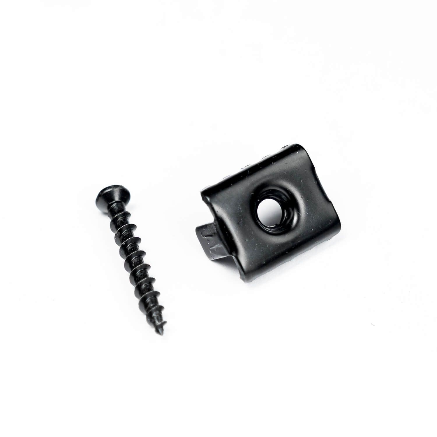 Doppelter Sicherungsclip U-2 aus Edelstahl + Schraube (schwarz)