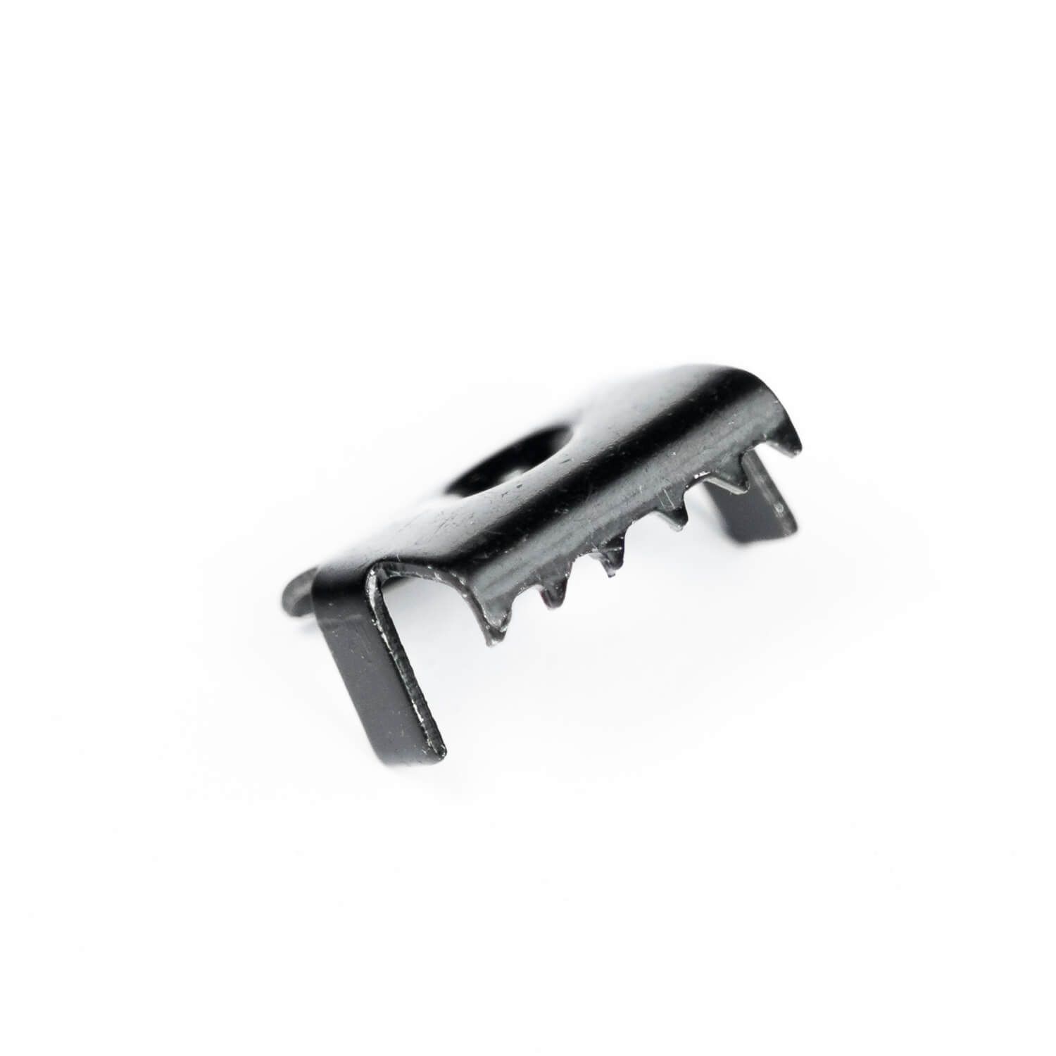 Einzelner Sicherungsclip U-3 aus Edelstahl + Schraube (schwarz) Einzelner Sicherungsclip U-3 aus Edelstahl + Schraube (schwarz)