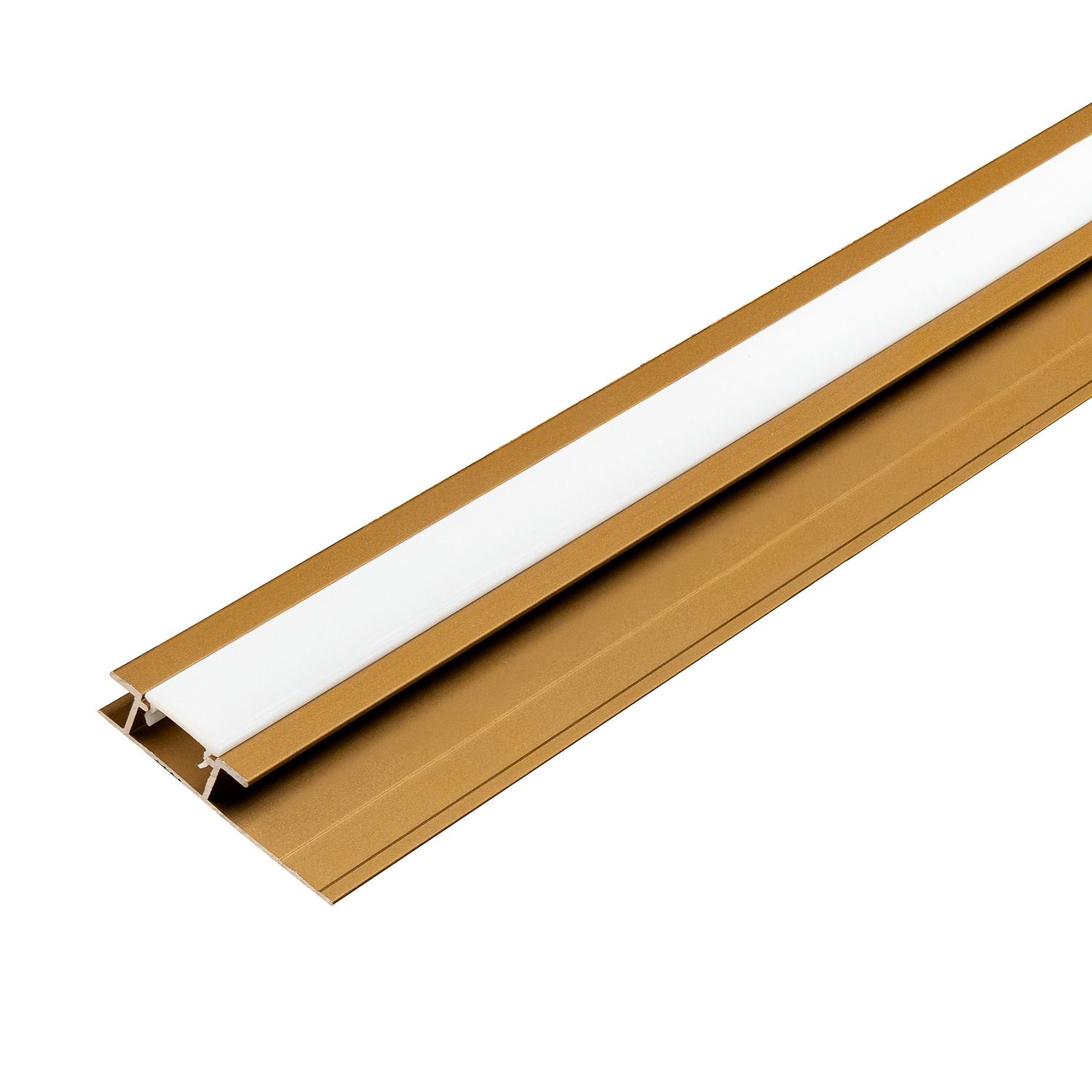 LED-Aluminium-Verbindungsprofil 4,5 mm für Wandpaneele Goldene Matt – 2,9 m