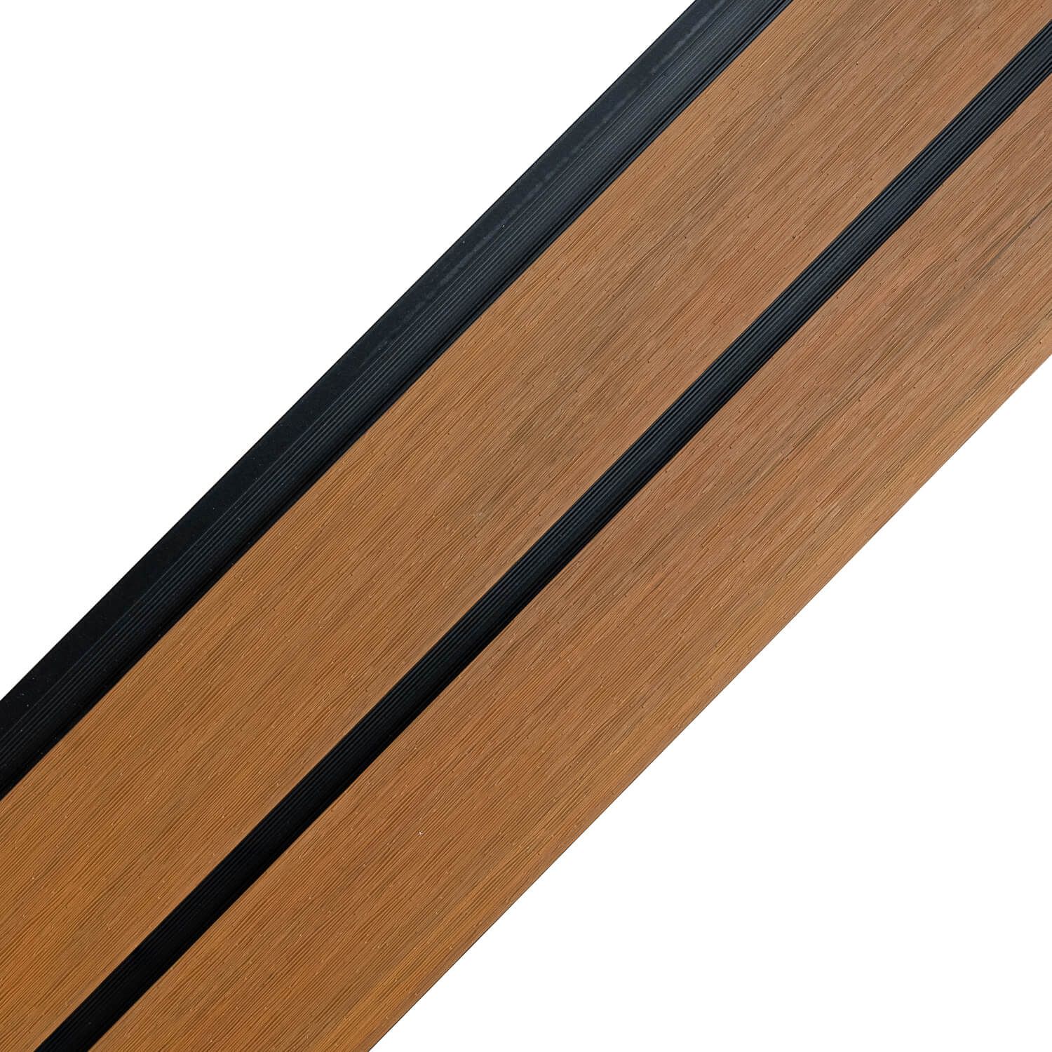 Lamellenzaunbrett DUO Premium Amber / Schwarz - 1,8 m