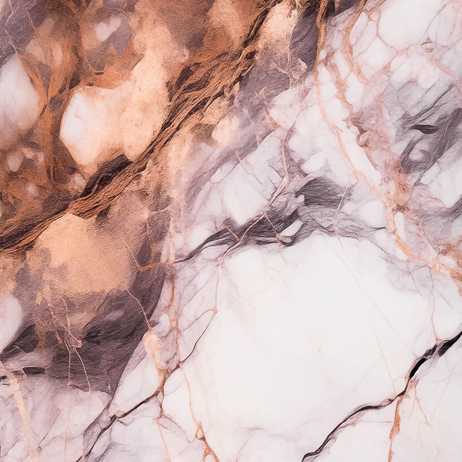 Wandpaneel XXL Breccia Kupfer Glänzend 120 x 280 cm 3 mm (B)