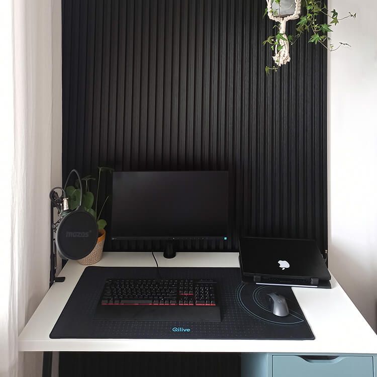 Lamele Ścienne Satyna Czarny – dł. 2,7 m