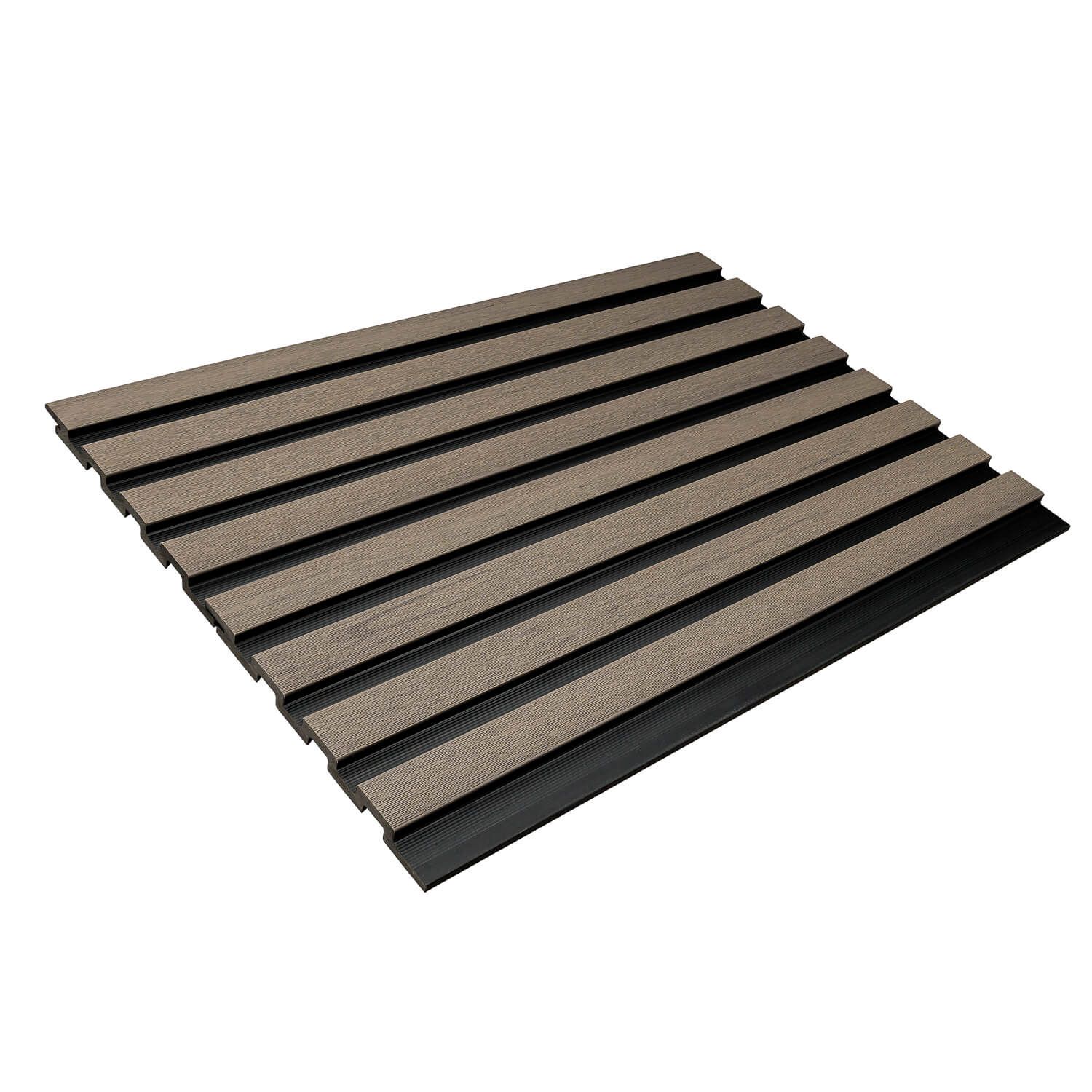 WPC Fassadenlamellen DUO Antique / Schwarz - 2,9 m