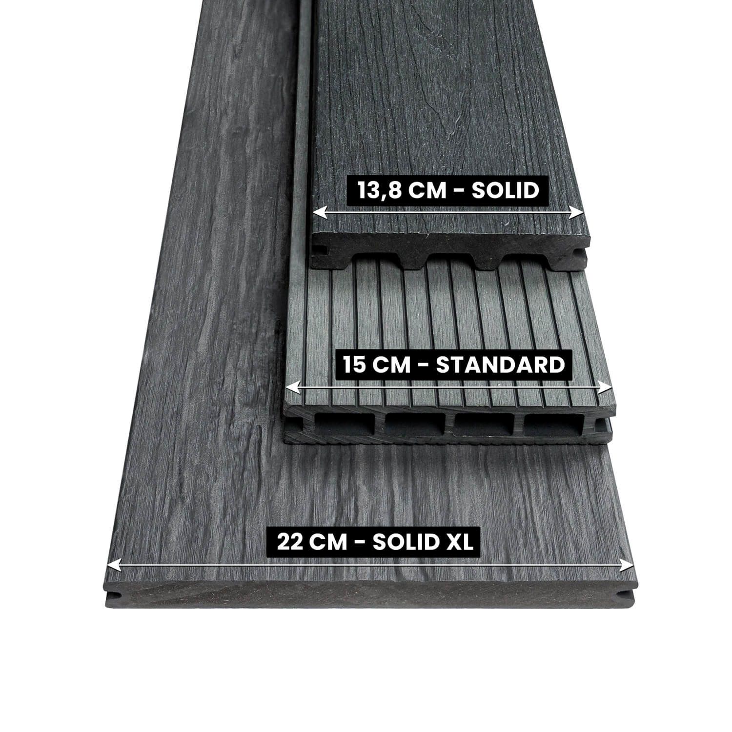 Solid XL WPC Terrassendiele Gray – 3 m