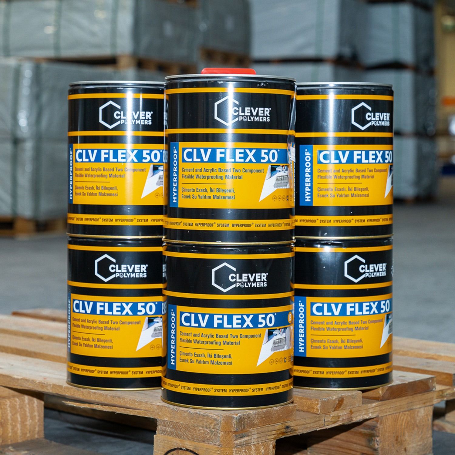 2K-Polymer-Abdichtung CLEVER CLV FLEX 50 – 20 kg + 4 l 2K-Polymer-Abdichtung CLEVER CLV FLEX 50 – 20 kg + 4 l