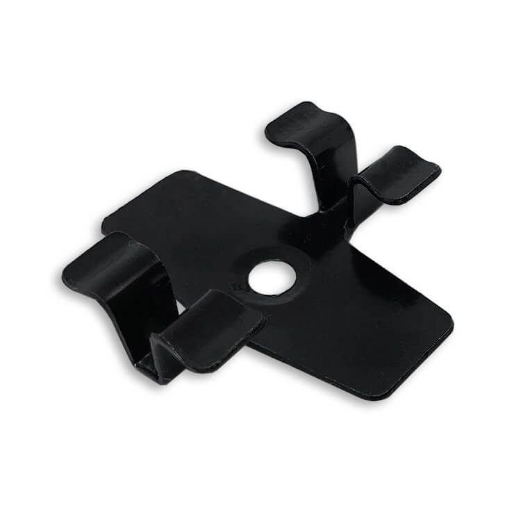 Klips ze stali nierdzewnej L-8 do deski Premium + wkręt – 50 szt. (CZARNY)