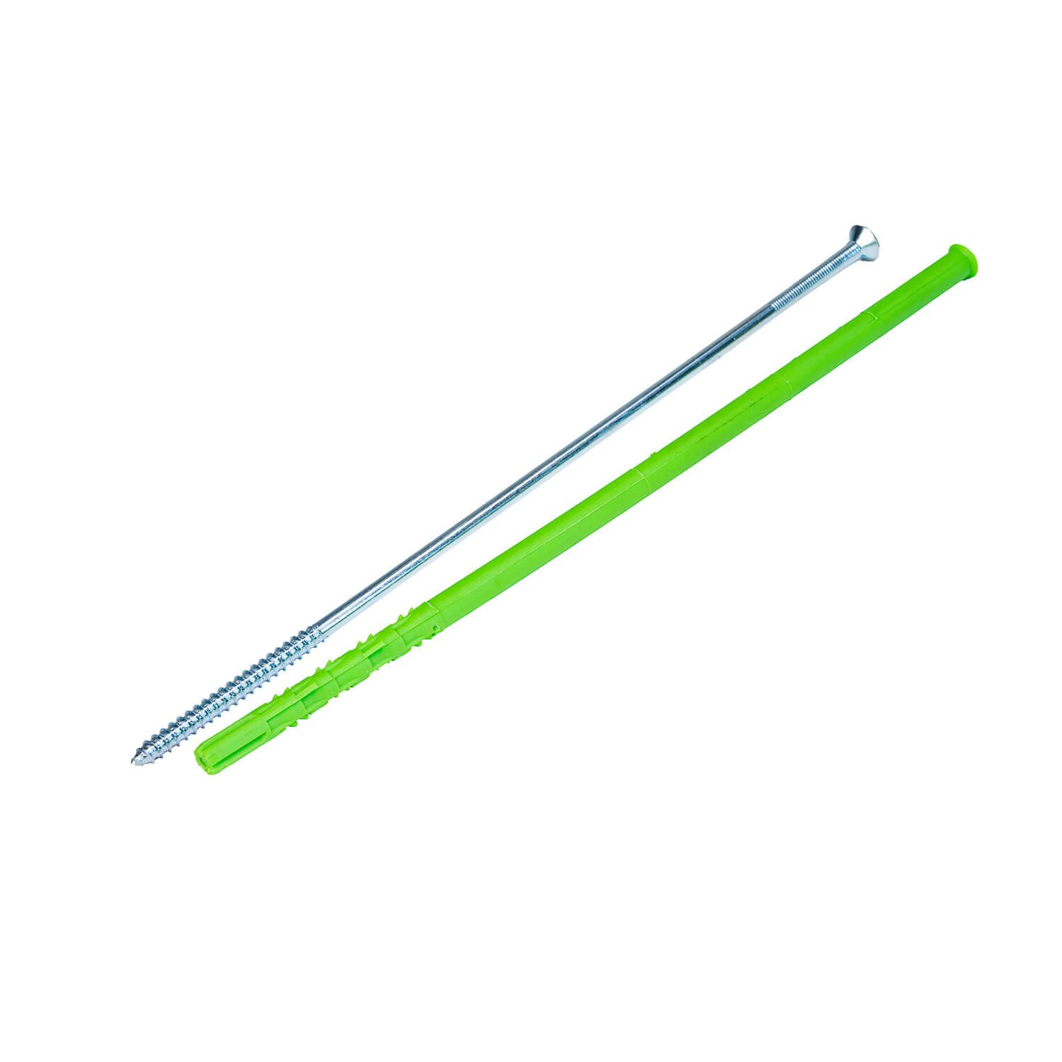 Rahmen-Spreizdübel 10x300 mm + TORX-Senkkopfschraube 7x300 mm – 1 Stk. Rahmen-Spreizdübel 10x300 mm + TORX-Senkkopfschraube 7x300 mm – 1 Stk.
