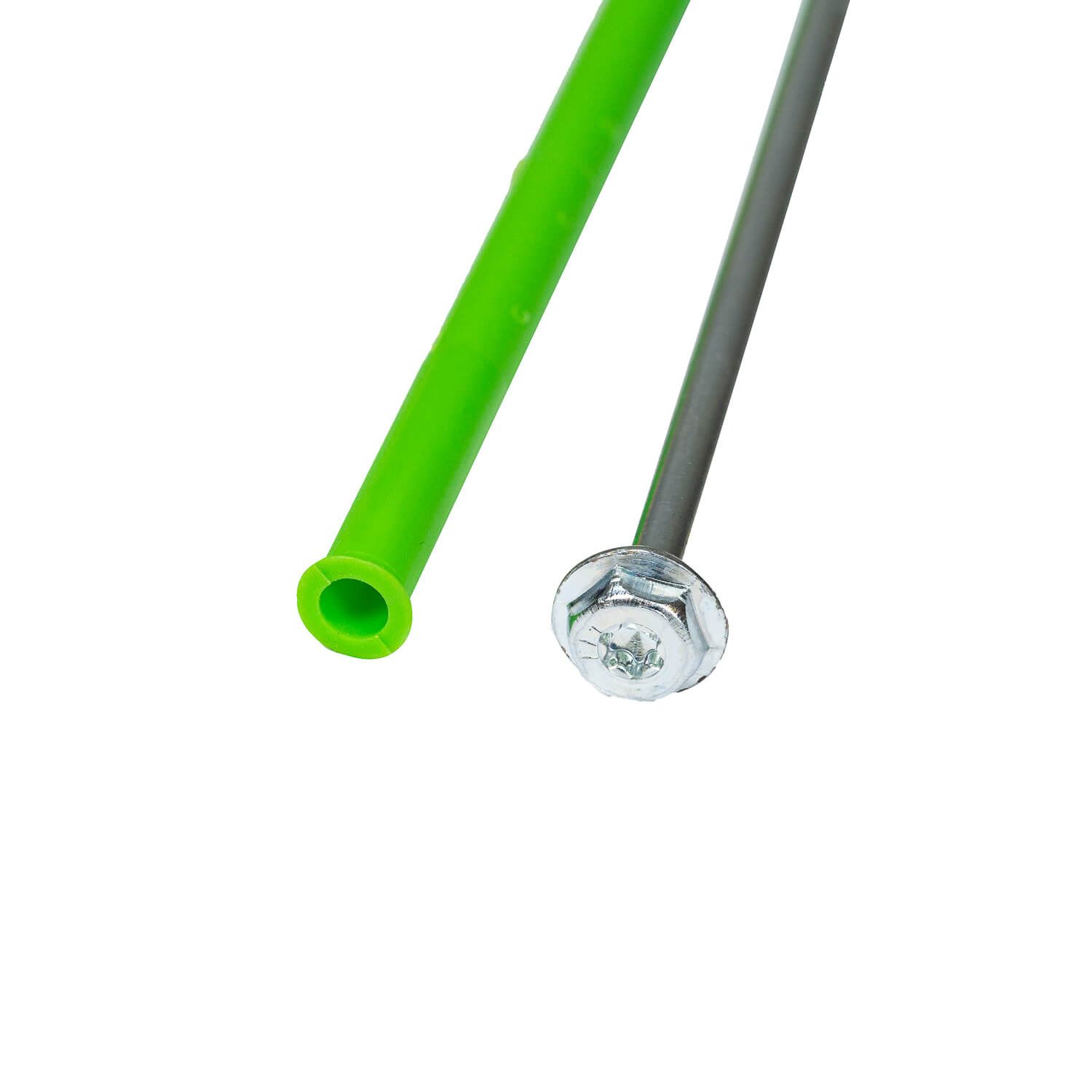 Rahmen-Spreizdübel 10x300 mm + TORX-Tellerkopfschraube 7x300 mm – 1 Stk. Rahmen-Spreizdübel 10x300 mm + TORX-Tellerkopfschraube 7x300 mm – 1 Stk.