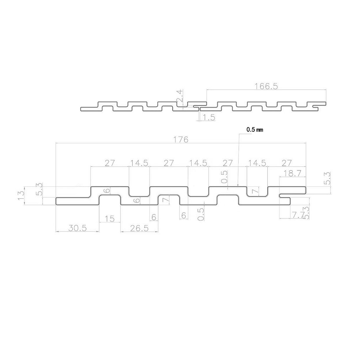 Deska Elewacyjna Kompozytowa Lamelowa DUO Dąb Bursztynowy / Czarny – dł. 2,9 m