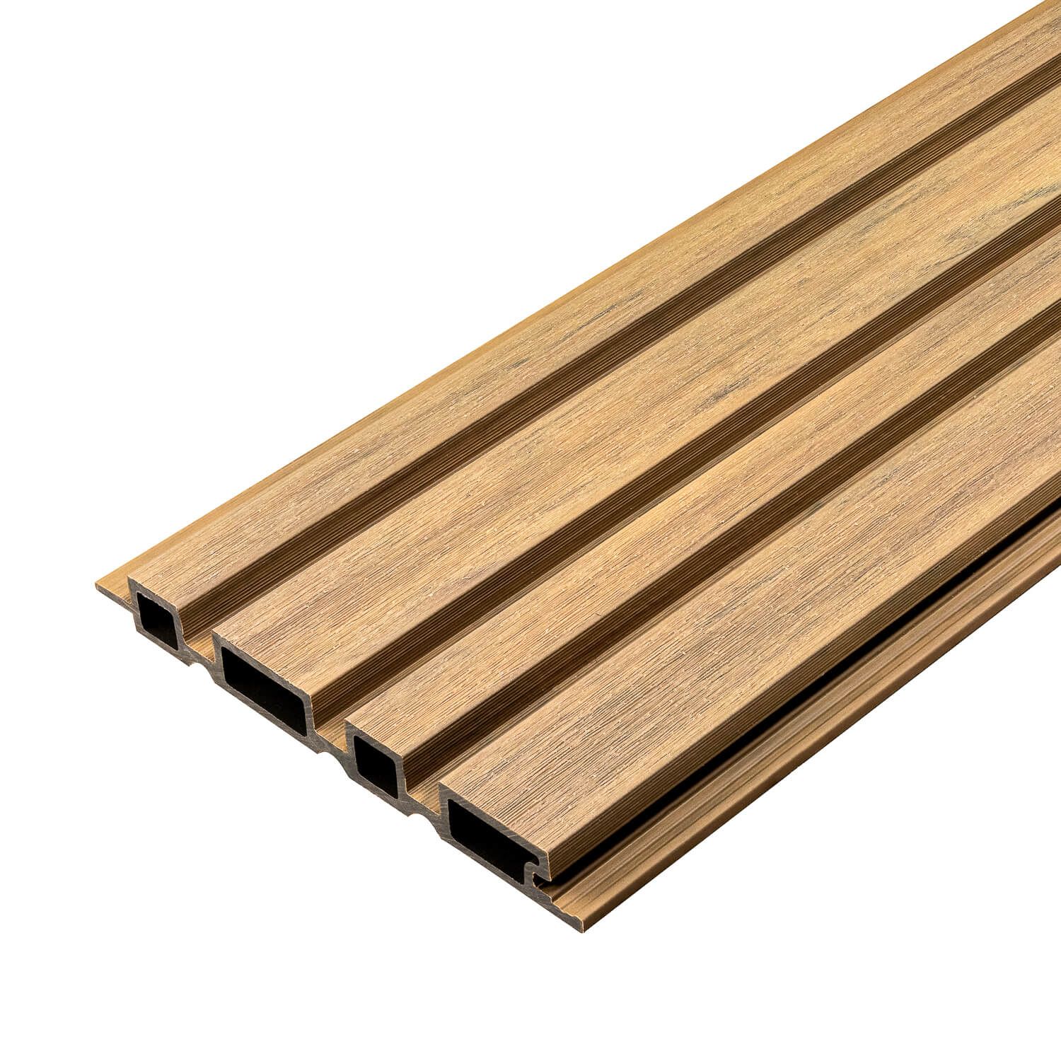 Premium Asymmetrisch WPC Fassadenlamellen Winchester Eiche – 2,9 m