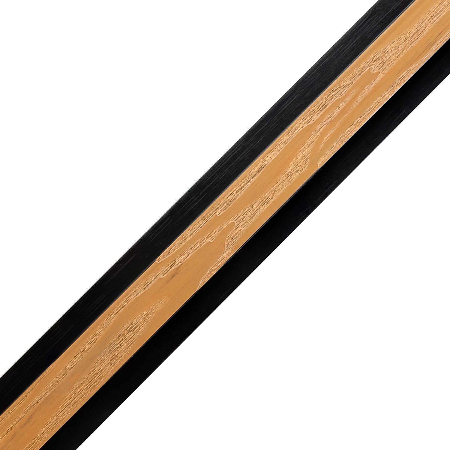 WPC Verbindungsleiste Lamellen Premium Natural Eiche / Schwarz – 2,9 m