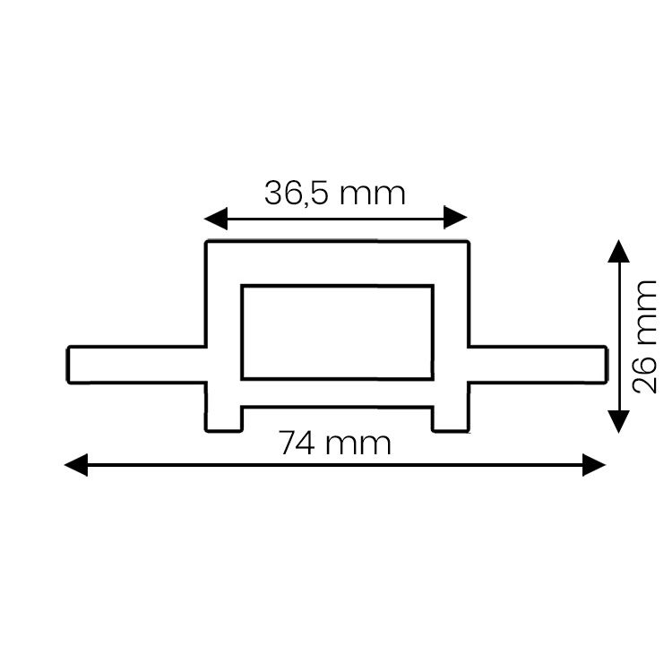 Listwa Kompozytowa Łączeniowa Lamelowa Premium Graphite – dł. 2,9 m