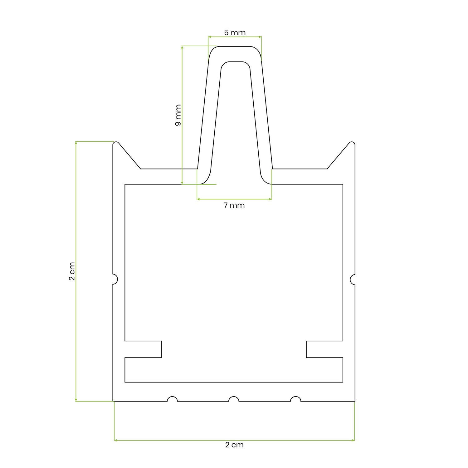 Listwa pozioma dolna Antracyt do ogrodzenia 3D Premium – dł. 1,8 m
