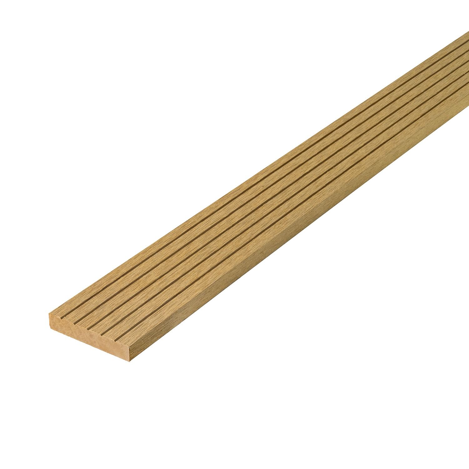 Standard WPC Flachleiste Honig Teak - 2,4 m Standard WPC Flachleiste Honig Teak - 2,4 m