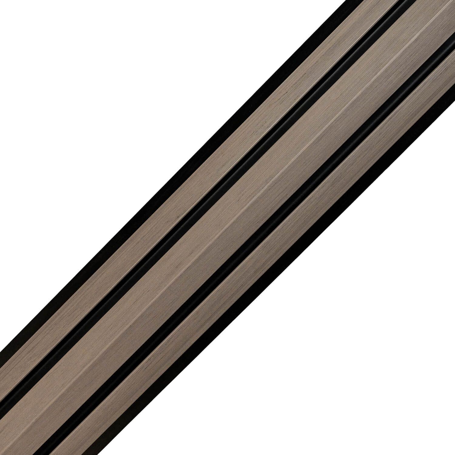 WPC Lamellen Eckbrett DUO Antique / Schwarz – 2,9 m