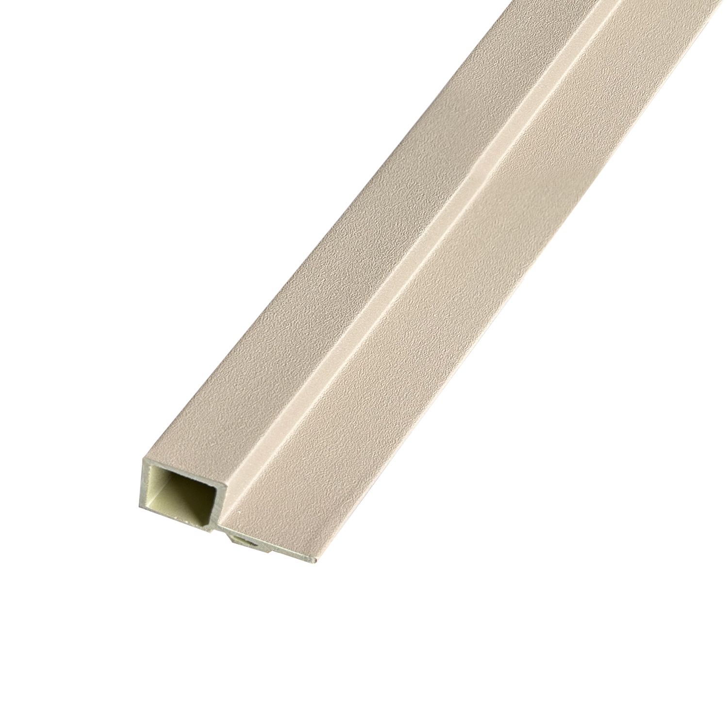 Listwa Lamelowa Zakończeniowa Ecru Brokat 2,4 x 4,3 cm – dł. 2,7 m