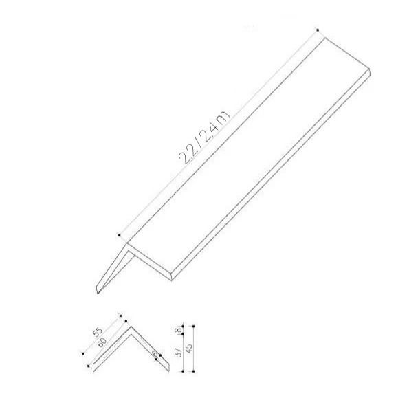 WPC Winkelleiste Standard/3D Anthrazit - 2,4 m