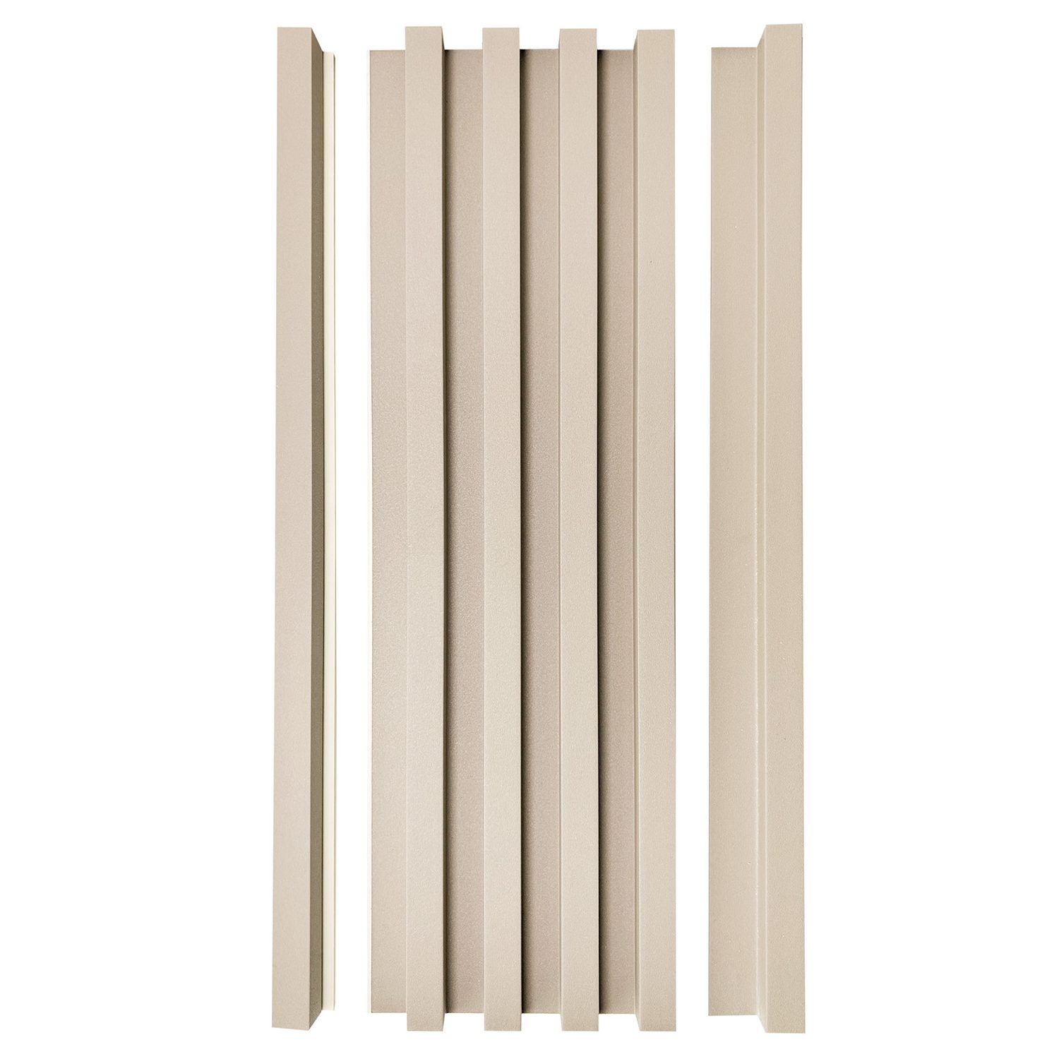 Listwa Lamelowa Zakończeniowa Ecru Brokat 2,4 x 4,3 cm – dł. 2,7 m