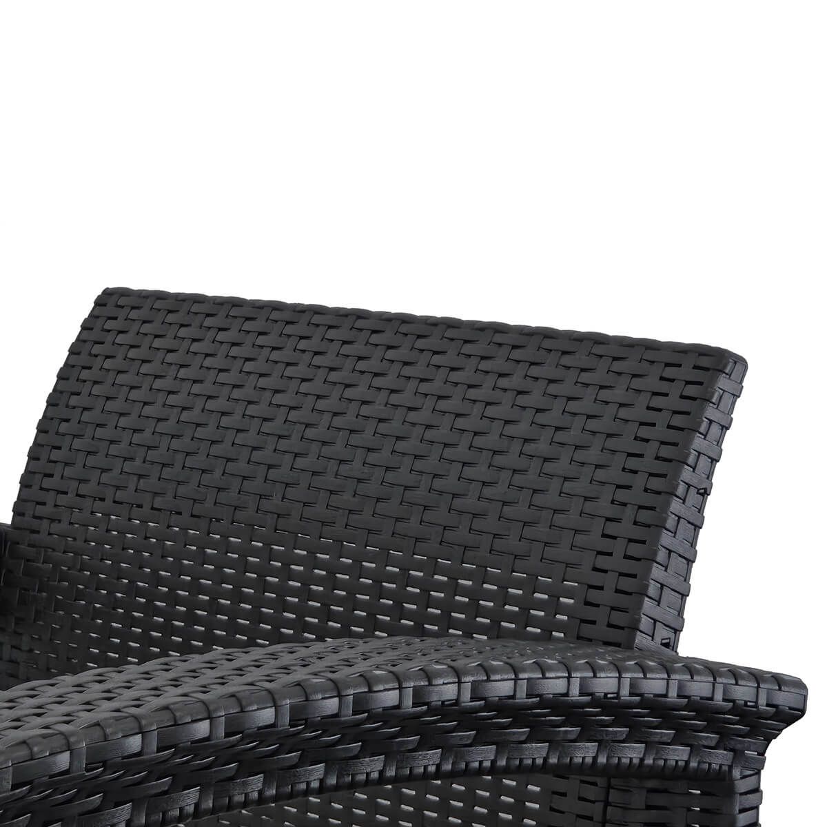 Zestaw Mebli Ogrodowych z technorattanu 4-osobowy Aura Antracyt