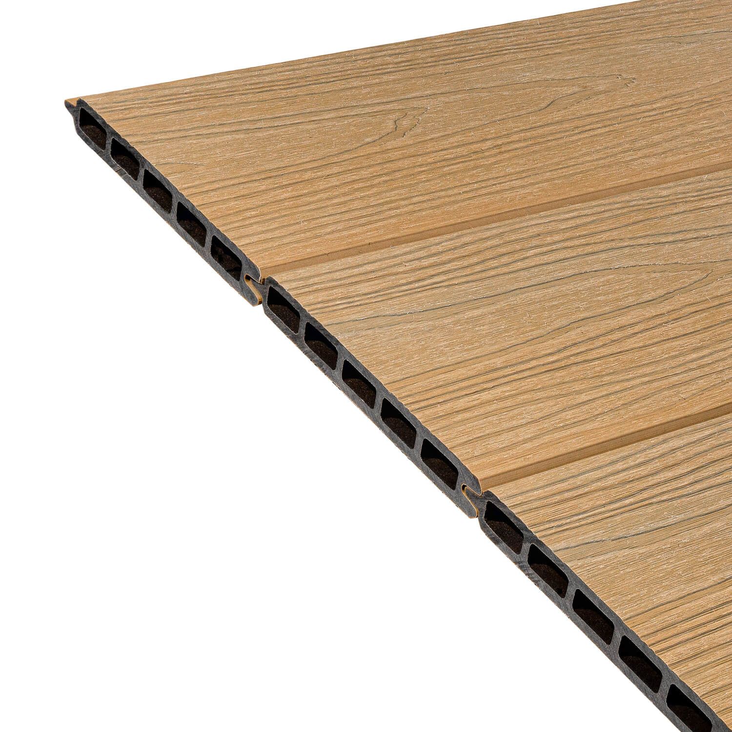 WPC Zaunbrett Premium 3D Eiche 160 x 20 mm – 1,8 m WPC Zaunbrett Premium 3D Eiche 160 x 20 mm – 1,8 m