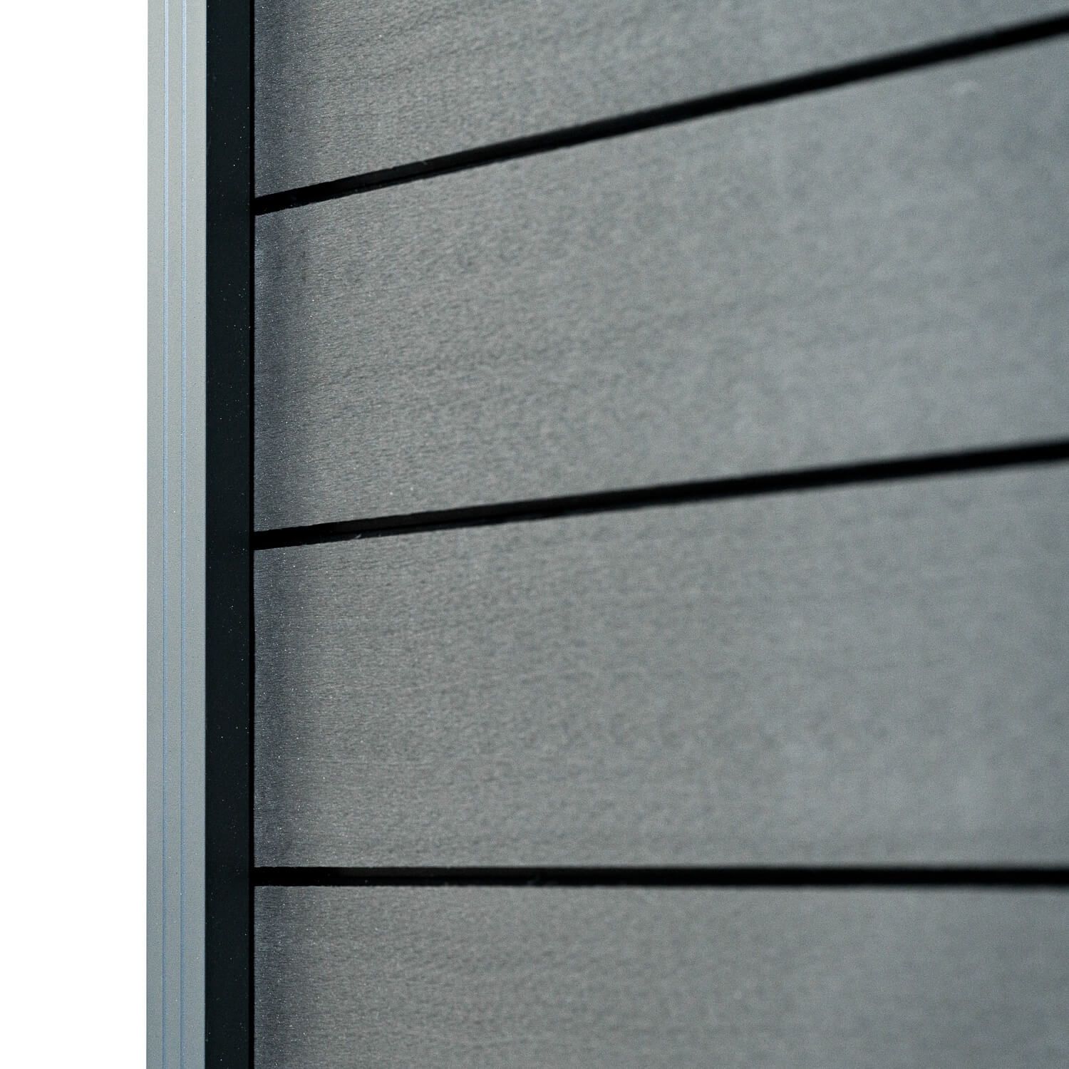 Standard WPC-Zaunpaneel Anthrazit – 1 Pfosten