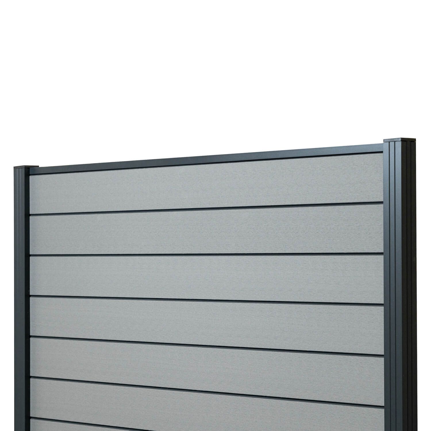 Standard WPC-Zaunpaneel Grau – 1 Pfosten Standard WPC-Zaunpaneel Grau – 1 Pfosten