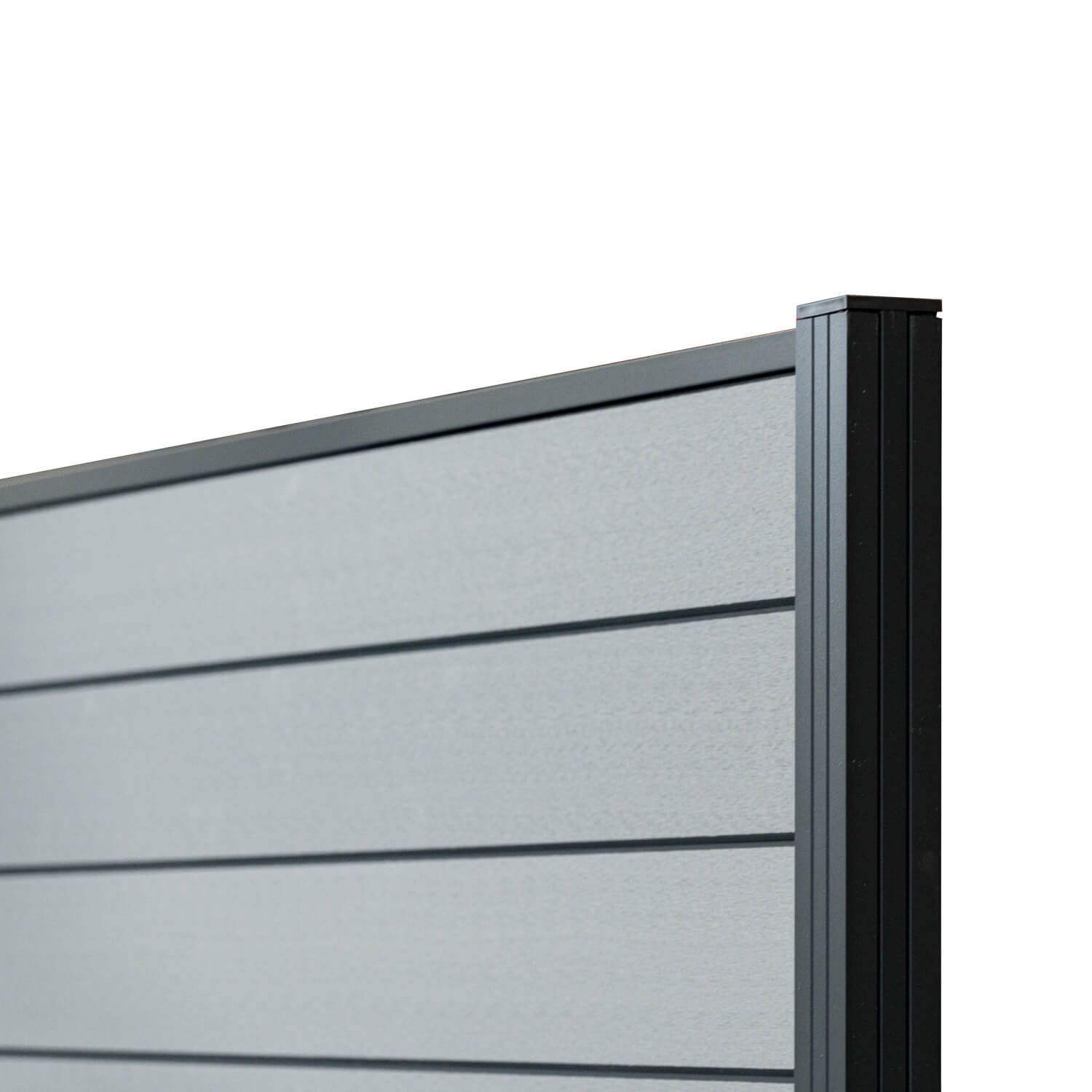 Standard WPC-Zaunpaneel Grau – 1 Pfosten Standard WPC-Zaunpaneel Grau – 1 Pfosten