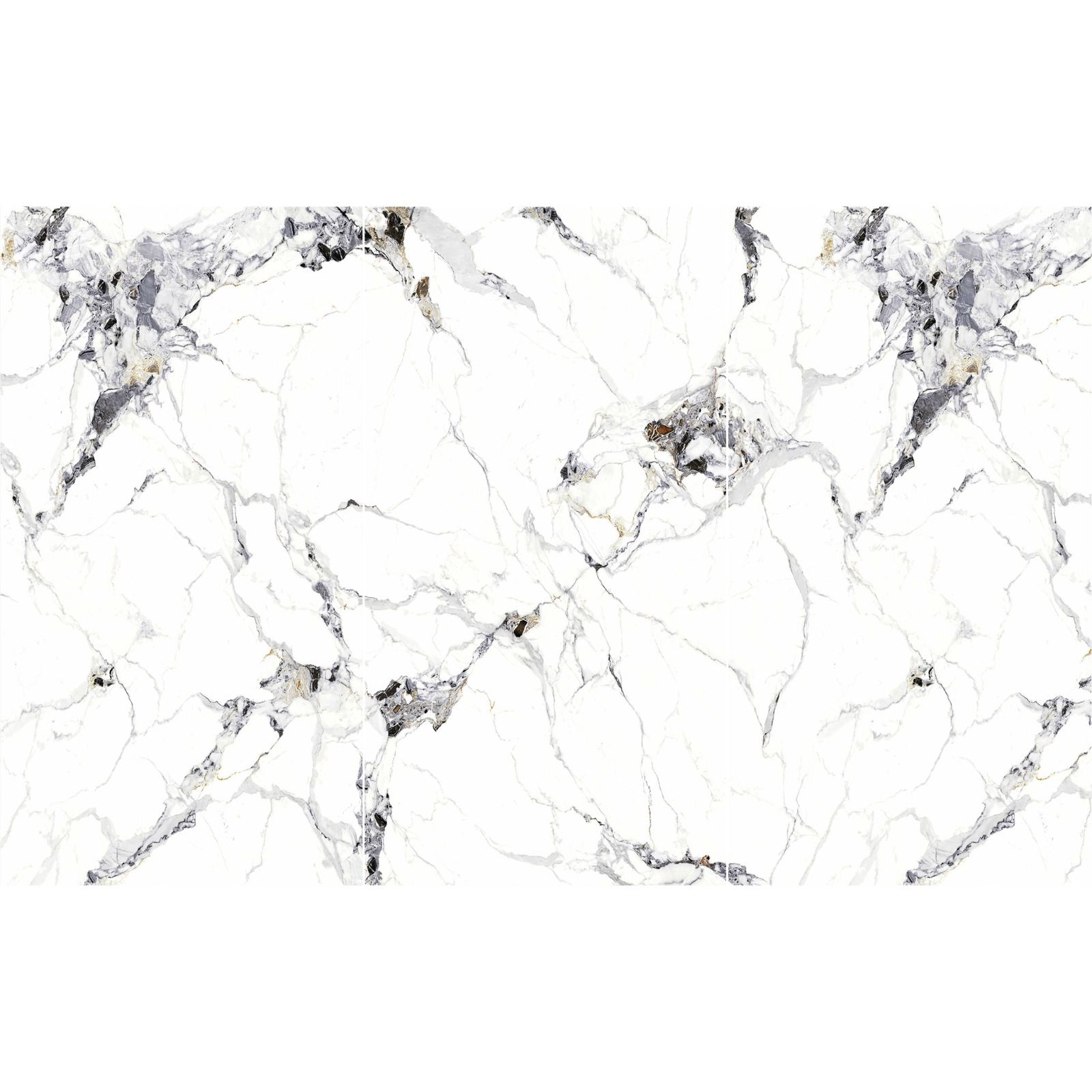 SPC Wandpaneel Marmor Carrara Weiss Glänzend 280 x 360 cm 4 mm – 3er Satz (ABC)