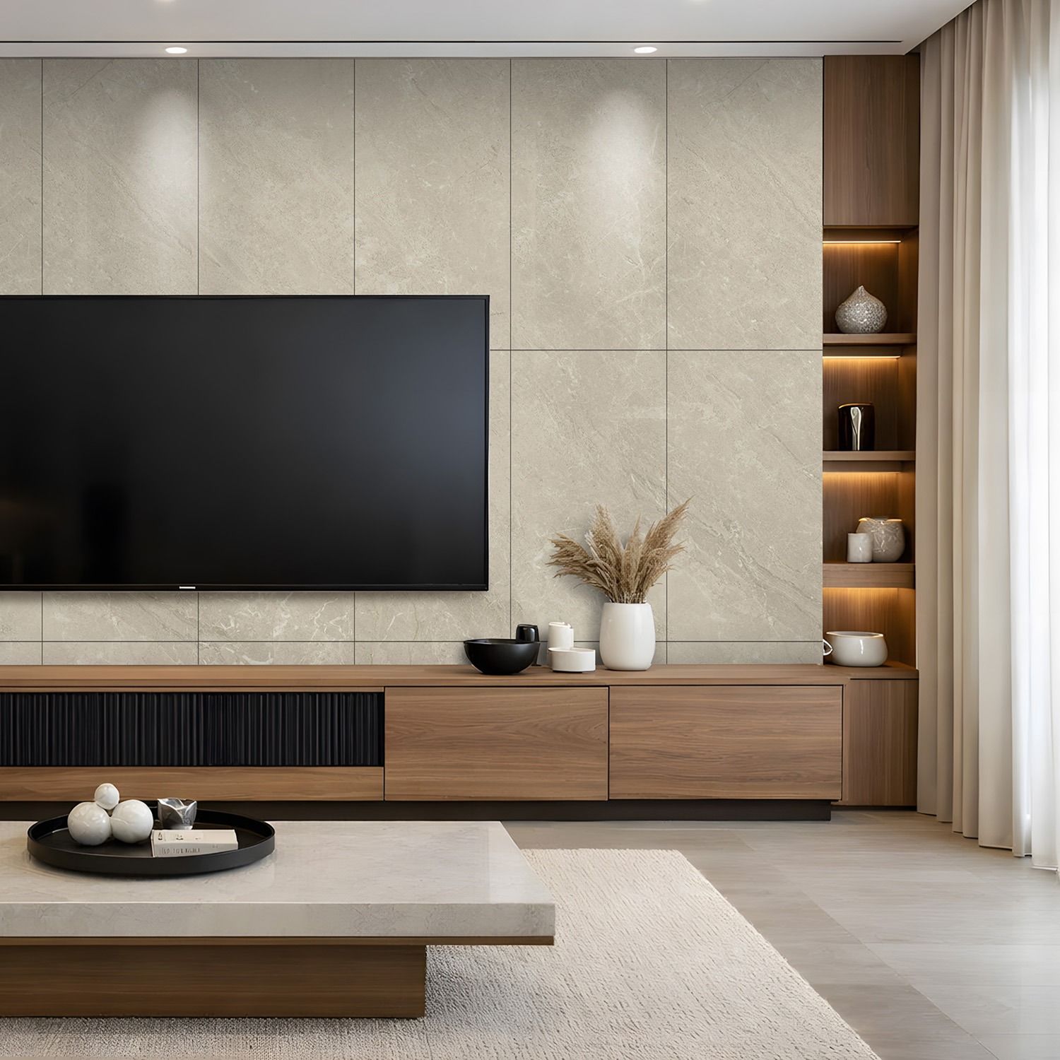 SPC Wandpaneel Stein Monreale Beige Matt 60 x 120 cm 4 mm SPC Wandpaneel Stein Monreale Beige Matt 60 x 120 cm 4 mm