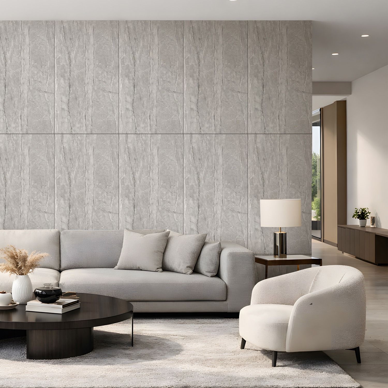 SPC Wandpaneel Stein Monza Grau Matt 60 x 120 cm 4 mm