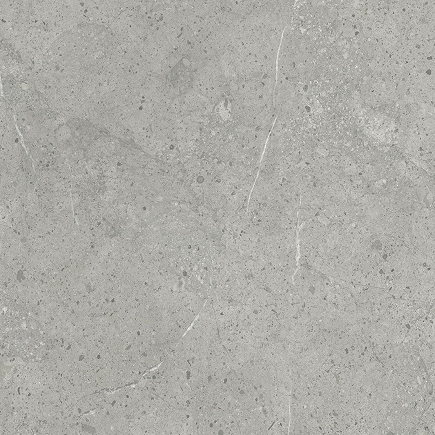 SPC-Vinylbodenpaneel Stein Limestone Grau Matt 45 × 90 cm 4 mm