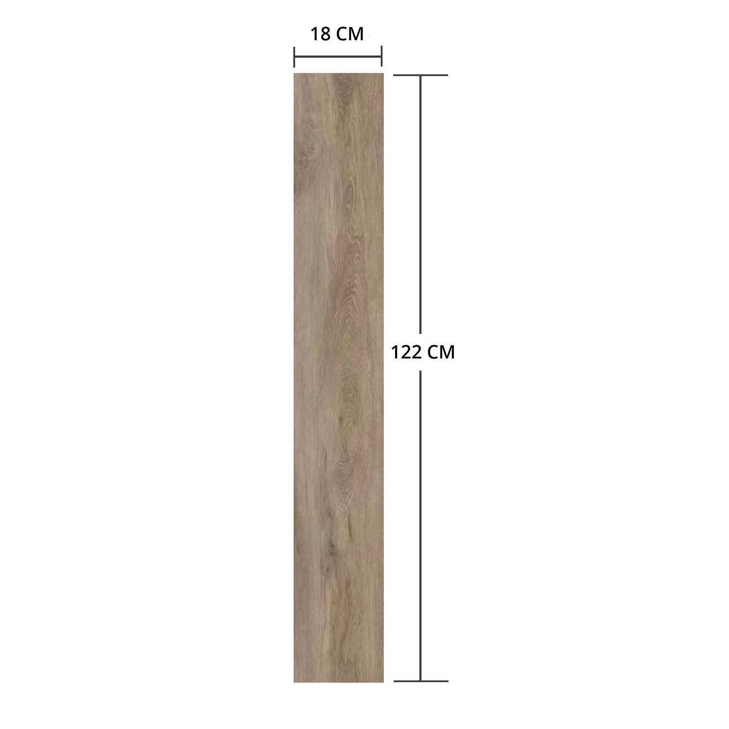 SPC-Vinylbodenpaneel Helle Eiche Matt 18 × 122 cm  4 mm – 1 Stk.