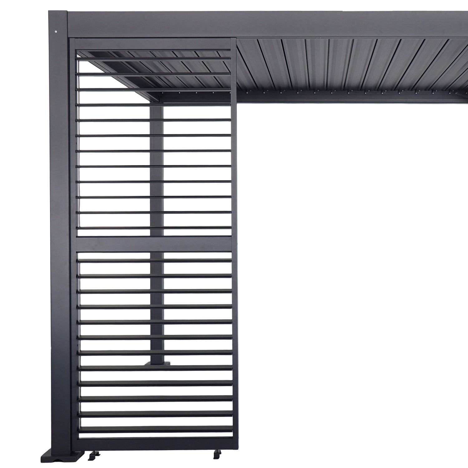 Verstellbares horizontales Lamellenpaneel für Gartenpergola Anthrazit