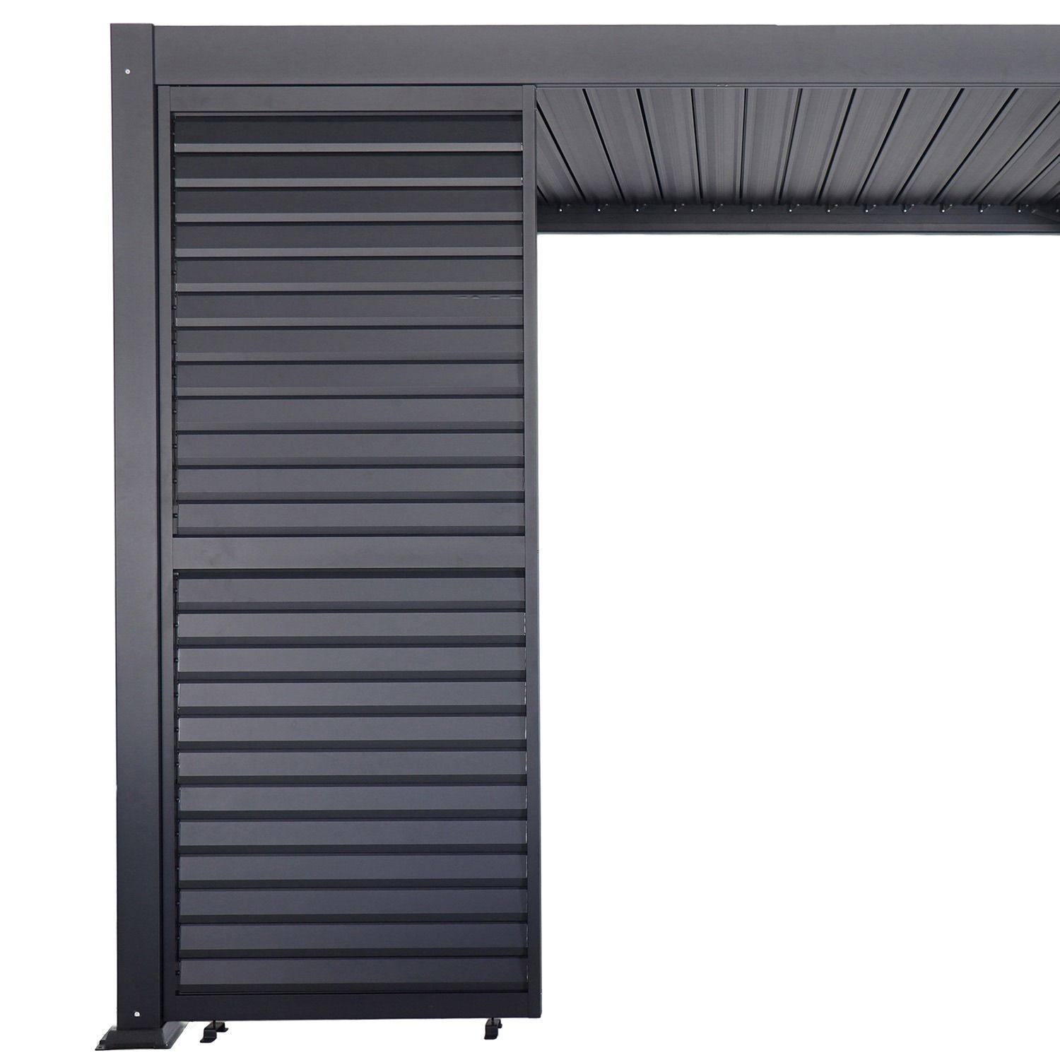 Verstellbares horizontales Lamellenpaneel für Gartenpergola Anthrazit