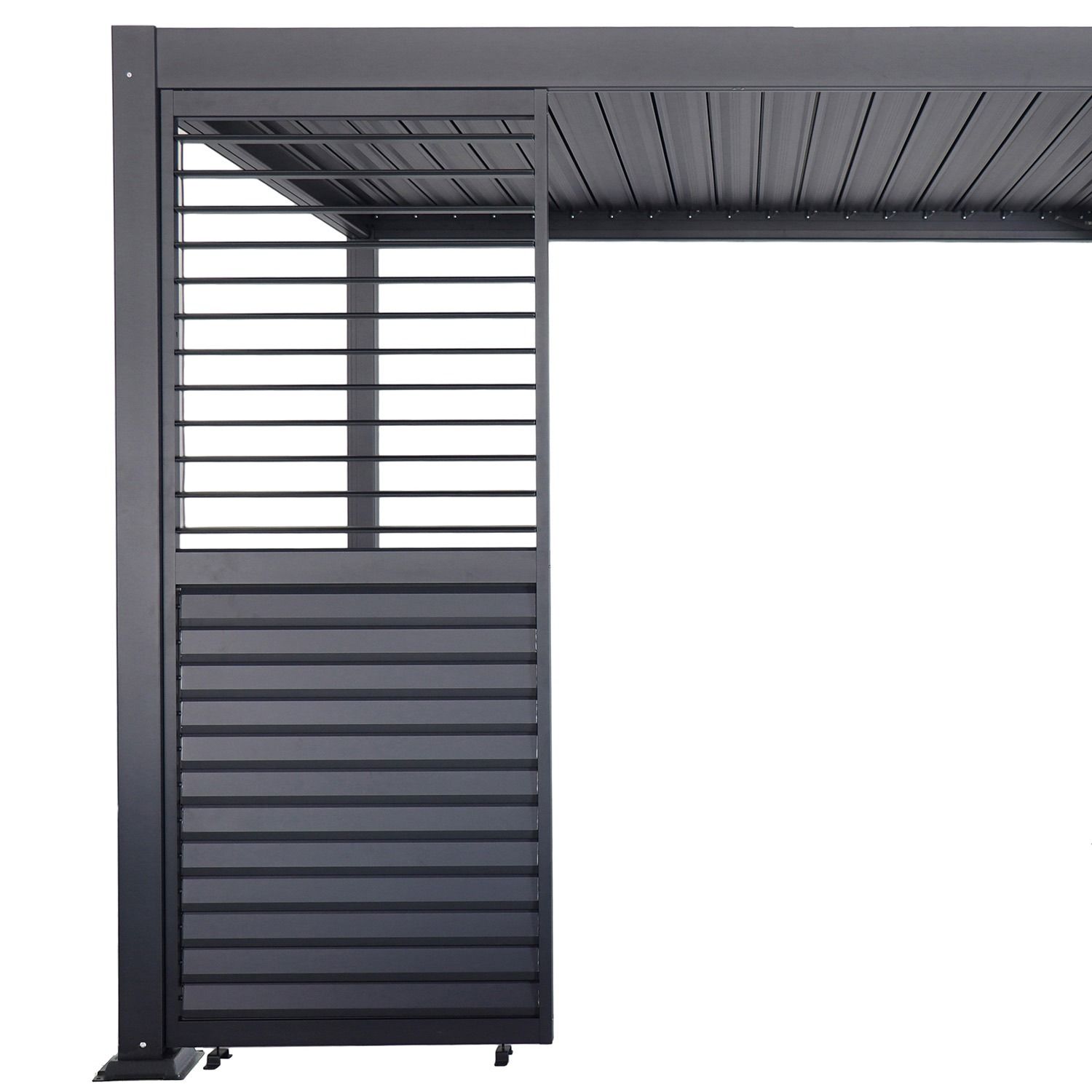 Verstellbares horizontales Lamellenpaneel für Gartenpergola Anthrazit